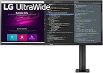 LG 34WN780-B UltraWide Monitor 34" 21:9 QHD (3440 x 1440) IPS Display, HDR10, AMD FreeSync, 3-Side Virtually Borderless Design, Ergo Stand - Black