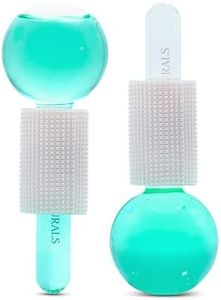 Beauty Ice Globes for Facials - 2 Cooling Ice Roller Balls for Face Massage & Skin Care Spa - Freezer Safe Cold Face Globes That Tightens Skin, Reduces Puffiness and Headaches, Enhances Circulation