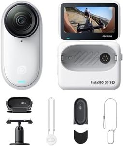 Insta360 GO 3S Cycling POV Bundle - 128 GB White 4K Tiny Portable Vlogging Camera, Hands-Free POVs, Mount Anywhere, Stabilization, 140 Min Battery Life, 10m Waterproof, Pet POV, White