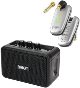 Sondery Mini Practice Guitar Amp Bluetooth Speackers with Wireless Guitar Transmitter and Receiver System