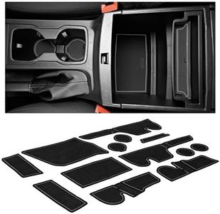 CupHolderHero Fits with Ford Ranger Accessories 2019-2023 Custom Interior Non-Slip Anti Dust Cup Holder Inserts, Center Console Liner Mats, Door Pocket 13pc Set (SuperCrew–5 Passenger) (Gray Trim)