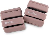 WELLROX Weighted Bangles, Ankle Weights, Wrist Weights, Ankle Weights Women, Arm Weights, Ankle Weights Men, Leg Weights for Women, Ankle and Wrist Weights for Women, Set of 2 (1lb Each) (ROSE)