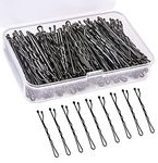 OWill 150 Pieces Bobby Pins, Hair Clips Hair Grips Kirby Grips for Women Hair Styling Pins with Storage Box(Black)