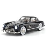 Alokik Enterprise 1:24 Marcedees Benz 300SL Diecast Metal Pull Back Car with 4 Openable Doors with Sound and Light Toy Decoration car Best Gift Toys for Kids 【Colors as Per Stock】