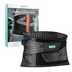 Back Support Belt, AGPTEK Back Brace for Men Women Lower Back Pain Relief with 7 Stays, Waist Lumbar Support with 3D Honeycomb Breathable Mesh Design for Sciatica Scoliosis, XL: 45.3-55.1"