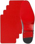 BHXANZOU Red Bottom Shoe Sole Protector,Sole Guard - Non-Slip Shoe Pads | Compatible with Christian Louboutin Heels | Smooth Surface Traction | Scratch Prevention(8"x4",Texture Face 4Pcs)
