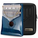 MOOZICA Mahogany Wood 17 Keys Piano Lacquer Kalimba Thumb Piano Professional Marimba with Kalimba Carrying Bag (K17BP)