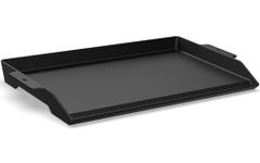Updated Cast Iron Griddle for Gas Grill, 23" x 16" Large Matte Porcelain Enamel Griddle for Gas & Charcoal Grills, Universal Flat Top Plate with Extra High Sidewalls for Camping, Tailgating, Parties