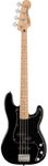 Squier Affinity Series Precision Bass Pack, Black, Maple Fingerboard, with Gig Bag and Rumble 15 Amp