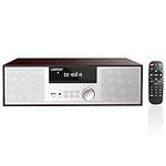 Bluetooth Home Stereo System,LONPOO Nostalgic Micro Component 40 Watts RMS CD Player & Bluetooth Wireless Streaming,FM Radio,USB Playback,Aux-in & Earphone Port