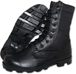 FieldTEQ Jungle Boots with Panama Sole Military Vietnam Combat Leather Waterproof Sole and Drainage Holes, Slip Resistant