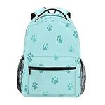 Blueangle Dog Paw Print Travel Backpack for School Water Resistant Bookbag,S（460）, Dog Paw, Small