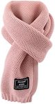 Kids Winter Infinity Scarf Knit Toddler Boys Girls Scarves Cotton Outdoor Neck Warmer for Children 3-15 Years (Pink)