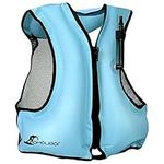 APPMOO Snorkel Vest Inflatable Floatage Jackets Snorkeling Vest for Adults, Kayaking Buoyancy Vest, Portable Buoyancy Vest, Diving Surfing Swimming Outdoor Water Sports Diving Swimming (for 80-220lbs)