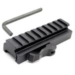 Trirock Picatinny Riser Mount Adapter with slot 20mm Rail with Quick Release detachable