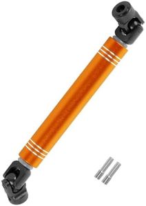 RC 123-150MM Crawler Drive Shaft Upgrades Part for 1/10 Axial SCX10 SCX10 II 90046 SCX10 III AXI03007 TRX4 D90,Universal Driveshaft,Steel and Aluminum axles,Gold(1PCS)