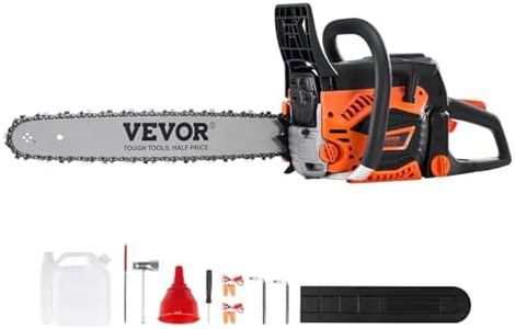 VEVOR Tronçonneuse à essence guide-chaîne 45,7 cm sans fil 52 CC 2,55 CV, pour coupe de branches d'arbres, élagage des arbres, défrichement des terres, coupe de forêts dans fermes, jardins, ranchs
