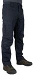 LA Police Gear Men's Atlas Tactical Cargo Pants, Lightweight Stretch Tactical Pants for Men, Durable Ripstop Work Pants, Navy, 36W x 36L