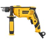 TOUGH MASTER Hammer Drill 650W Variable Speed 13mm Metal Chuck, 2 in 1 Corded Electric Drill & Hammer Drill Function for Concrete Steel Wood with Auxiliary Handle Included