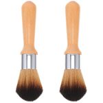 2pcs Model Dusting Brush Statue Cleaning Brush with Wooden Handle Figurines Model Cleaner Dusting Brush for Figures Statue Musical Instrument