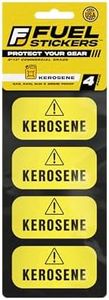 Kerosene Sticker for Forced Air Heaters, Lanterns, Stoves - Weather Proof, Ultra Durable, Commercial Grade Labels by Fuel Stickers - USA Made (2x1 inch), 4 Labels