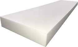 BECKY CAMERON High Density white Firm Upholstery Foam Sheet For Cushions, Sofa, Beds, Seats, Campervans, Indoor/Outdoor Padding, DIY (1" (~2.5 cm) Thick, 60" x 20" (150cm x 50cm))