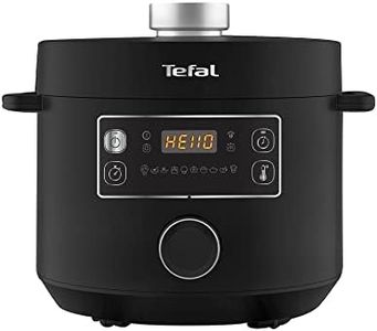 Tefal Turbo Cuisine Electric Pressure Cooker, 10 Programmes inc. stew, steam, bake, slow cooker, Rice cooker, 4.8L, 1000 W, Plastic, Black, CY754840