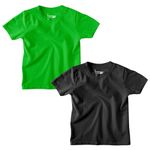 Bon Organik Regular Fit T-Shirt (Boys_Pack_Green/Black 2 3 Years)