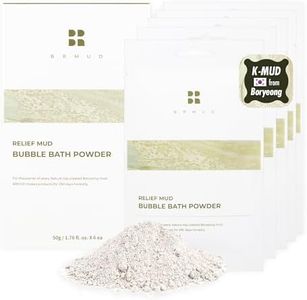 BRMUD Relief Mud Bubble Bath Powder | Hypoallergenic Mud Powder Bubble Bath w/ 98% Nature-Derived Ingredients | Moisturizing & Foaming Bubble Bath Oil Control for All Skin Types (Pack of 6, 1.76 oz)