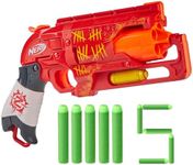 NERF Zombie Strike Hammershot Blaster - Pull-Back Hammer-Blasting Action, 5 Official Zombie Strike Darts - Red Color Scheme (Amazon Exclusive)