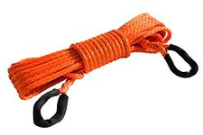 3/8" 50ft Winch Rope Extension,10mm ATV Winch Cable, Synthetic Rope,Towing Rope for Offroad Auto Parts (Orange)