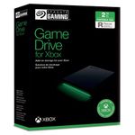 Seagate Game Drive for Xbox, 2TB, External Hard Drive Portable, USB 3.2 Gen 1, Black with built-in green LED bar, Xbox Certified, 3 year Rescue Services (STKX2000400)