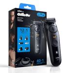 Gillette Series 7 All-in-One Beard & Body Trimmer for Man (by Braun) with Fusion Proglide Razor | ProBlade Technology | 40 length settings with Metal Body for Face, Body, Head & Private Parts | Sensitive Body Comb for body grooming | 12 on top Attachments | 120 Min Runtime | 5 Min Quick Charge | 100% Waterproof