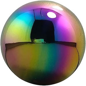 Stainless Steel Ball Rainbow Gazing Ball Globe Mirror Ball Outdoor Gazing Globe Stainless Steel Gazing Ball Yard Ornament Garden Decor Outdoor Hollow Ball