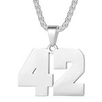 M Men Style Personalized Jersey Number Necklaces For Mens,Athletes Stainless Steel Sport Number Pendant Chain For Boys Baseball/Basketball/Football Team Inspiration Jewelry LC1242