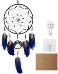 MiyouLuna Large Dream Catchers with Chakra Crystals Tree of Life, Handmade Native American Style Dream Catcher for Boys Girls Adults Bedroom Wall Decor