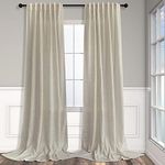 Pitalk Flax Linen Curtains 80 Inche