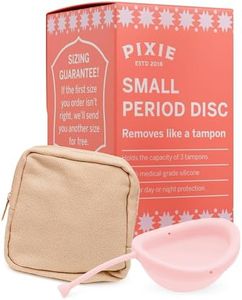 Pixie Menstrual Disc - No Metals or Toxins - Ranked 1 for Most Soft Reusable Period Disc - Removes Like a Tampon - Capacity of 3 Tampons (Small)