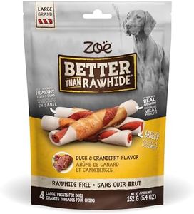 Zoe Better Than Rawhide Dog Treats - Duck & Cranberry Flavour - 152g (5.4 oz) - 4 Large Twists