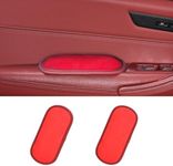 Arm Rest Pad Cushion for Car, Memory Foam Elbow Knee Arm Rest Pad for Comfort Drive, Car Door Armrest Pad with Strong Adhesive Pads Skidproof and Supportive (Pack of 2, Red)