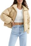 Orolay Women's Winter Down Jacket Short Length Bubble Oversized Silhouette Down Coat Khaki S