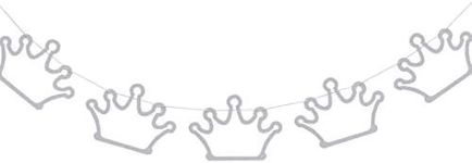 Ginger Ray Silver Glitter Crown Sha