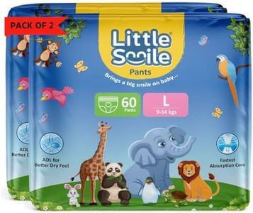 LITTLESMILE Baby Pants Extra Absorb Diapers - Large -120 Pieces -Pack of 2