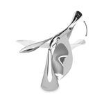 Umbra Tipsy Bottle Opener, Sculptural Bar Accessory, Luxury Flying Bird Wine and Beer Opener, Chrome