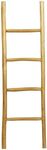 Deco 79 Teak Wood Handmade Partition Ladder 4 Rack Privacy Screen, Room Partition 17" x 2" x 59", Brown