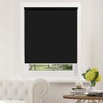 100% Blackout Blinds Cordless Roller Window Shades for Home,Thermal Insulated Black Roller Blinds,Room Darkening Roller Blinds for Windows,Bedroom,Easy to Install,21" W x 72" H