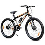 Leader Beast 24T Kids MTB Cycle | Kids Cycle with Sturdy 16 Inch Frame | Without Gear Bicycle with Front Suspension & Dual Disc Brakes | Ideal for 9-13 Years (Black/Orange)