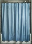 iDesign Poly Bath Curtains, Long Shower Curtain, Made of Polyester, Slate Blue