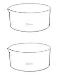 QWORK 2000ml Crystallizing Dishes, 2 Pack Flat Bottom Lab Dishes with Spout and Heavy Rim, Borosilicate 3.3 Glass for Professional Laboratories, Science Classrooms, Kitchen, Crafts, OD 200mm