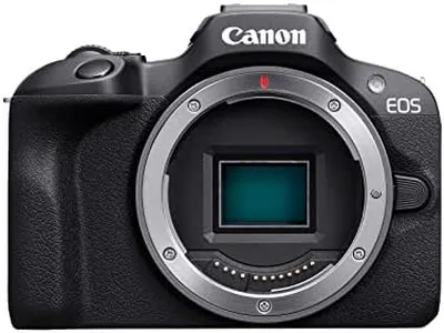 Canon EOS R100 Mirrorless Camera, RF Mount, 24.1 MP, DIGIC 8 Image Processor, Continuous Shooting, Eye Detection AF, Full HD Video, 4K, Small, Lightweight, Wi-Fi, Bluetooth, Content Creation